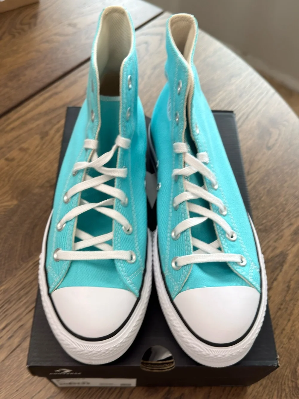 Converse CTAS Chuck Taylor All Star Lift Hi Cyan Platform Sneakers Women's 9.0